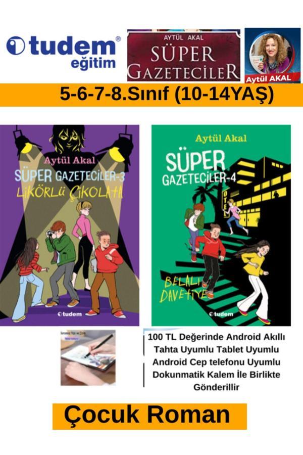 Tudem Süper Gazeteciler 3-4 Çocuk Roman Seti(5-6-7-8.SINIF)(AYTÜL AKAL)(10-14 YAŞ) - Tudem Yayınları - Image 1