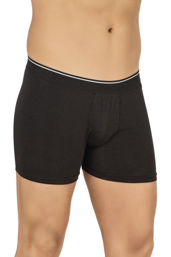 Erkek Modal Pamuklu Boxer Şort | Siyah K11256 - Image 1