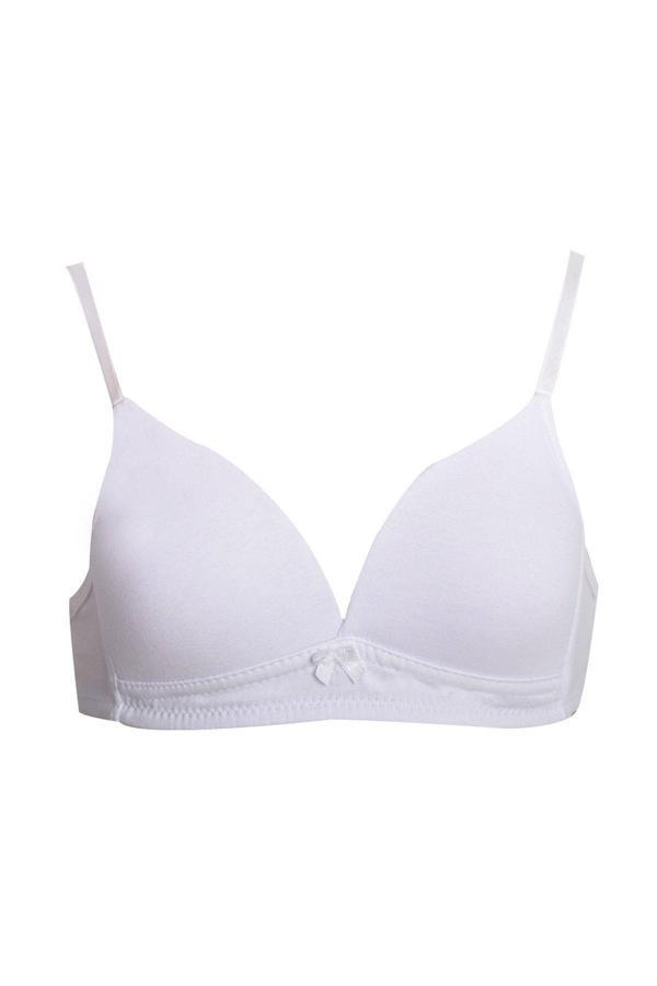 Kız Çocuk Pamuklu Alıştırma Sütyeni | Beyaz 80050 - Image 1