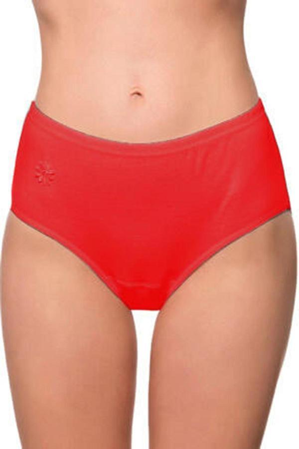 Kadın Ribana Biyeli Kom Külot Kırmızı | K0305 - Image 1