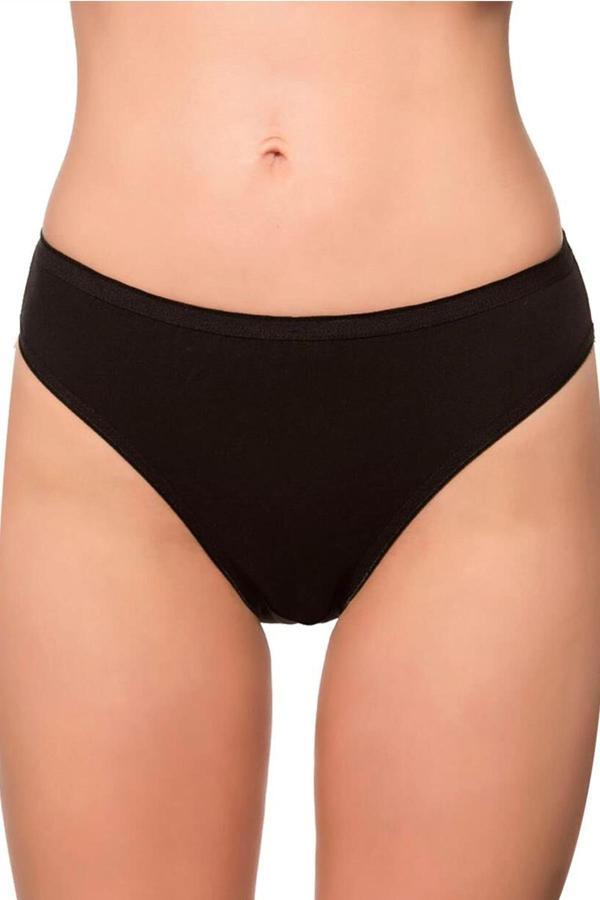 Pamuklu Likralı Süprem Slip Külot | Siyah K6120 - Image 1