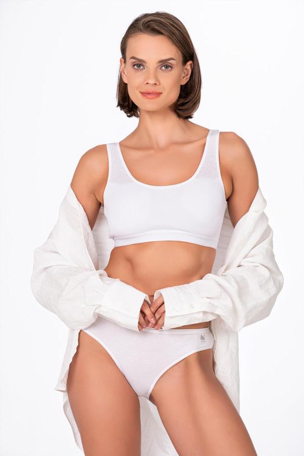  Kadın Modal Külot Beyaz | K23924 - Image 1