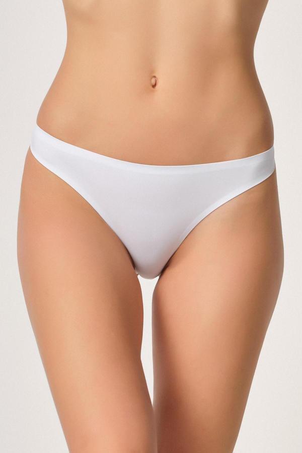 Yapıştırma Lazer Kesim String Külot Beyaz | 2802 - Image 1