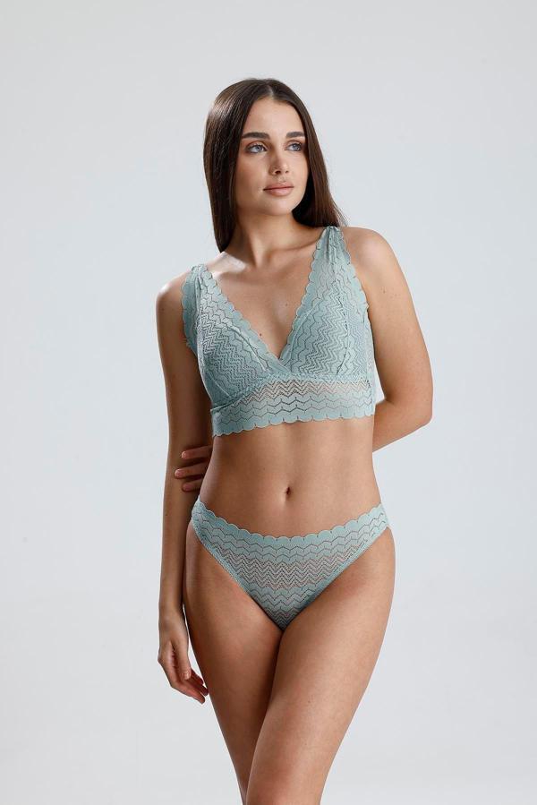 Dantelli Bralet Takım | Yeşil 284 - Image 1