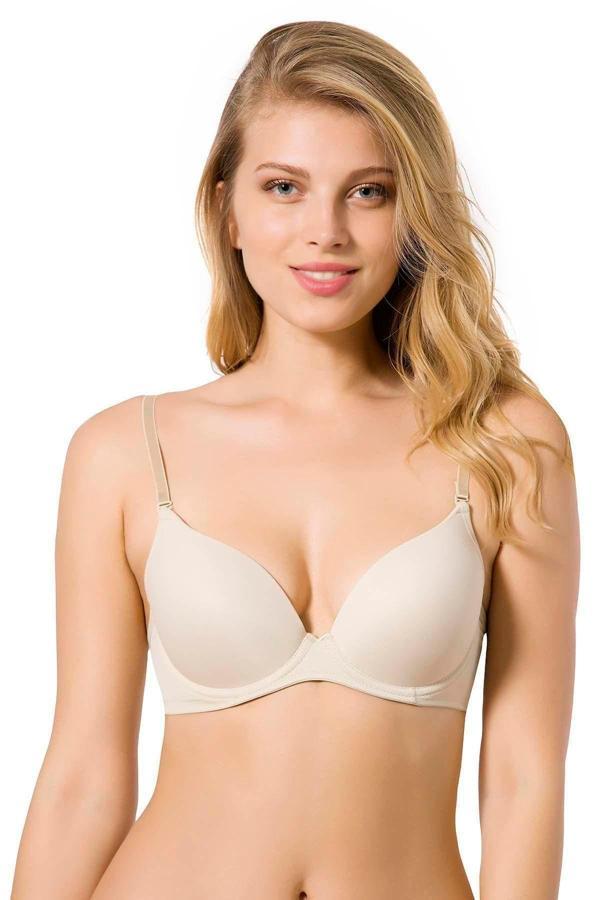 Desteksiz Sütyen Micro Kaplı Kulaklı Boş Kap Ten | 7010  - Image 1