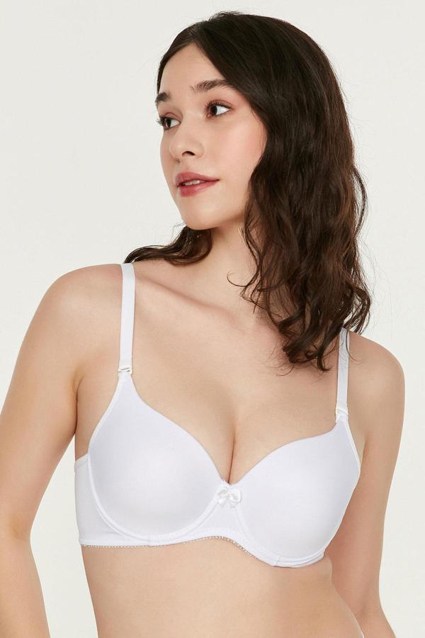 Basic Eco Line Desteksiz Boş Kap Sütyen | Beyaz 1720 - Image 1