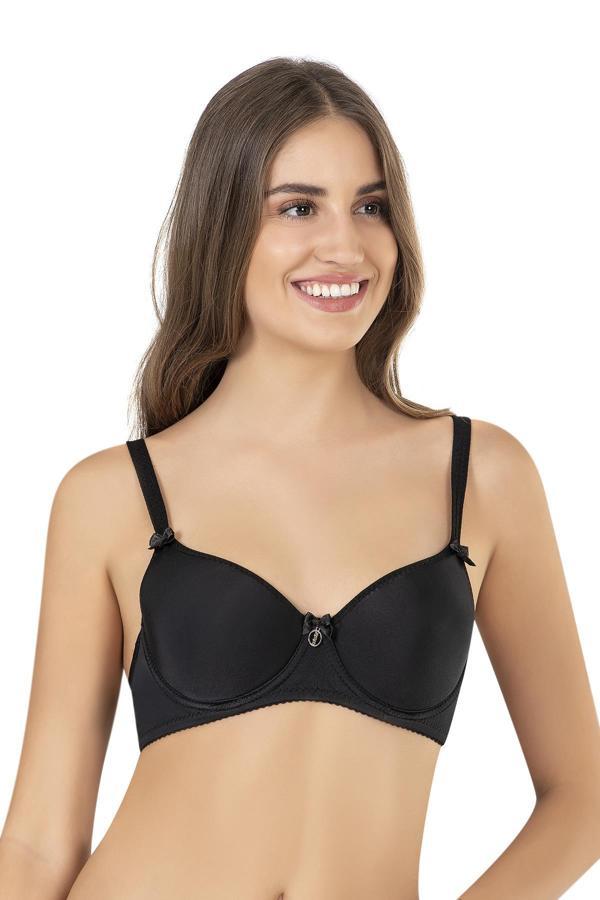 Kadın Fiyonk Detay Desteksiz Sütyen | Siyah 3532 - Image 1