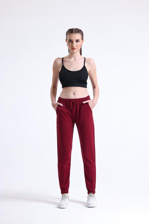 Kadın Eşofman Altı, Pijama Tek Alt | Bordo - Image 1