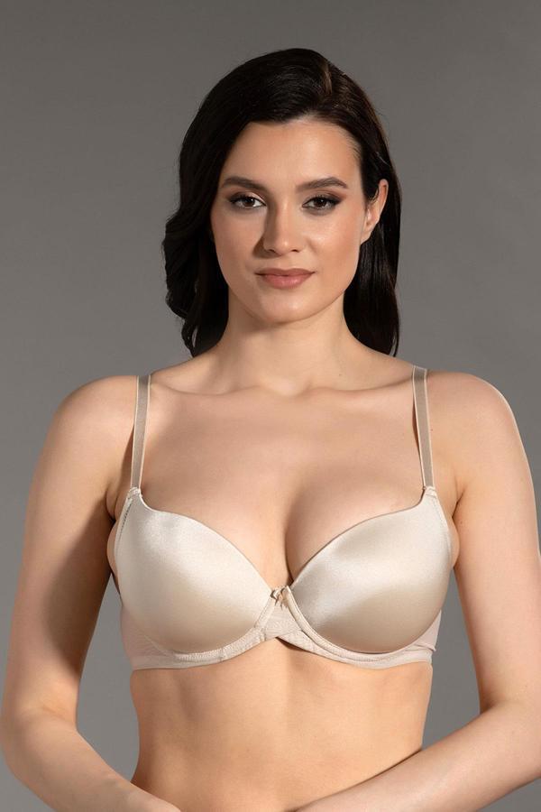 Saten Görünümlü Basic Desteksiz Sütyen | Ten 7090 - Image 1