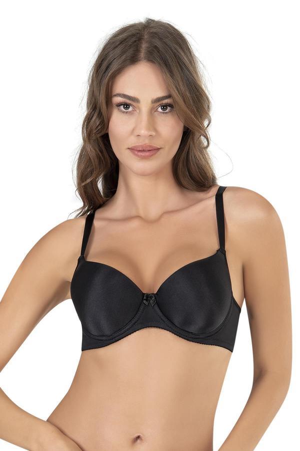 Mikro Kaplı Balenli Desteksiz Basic Sütyen | Siyah 3505 - Image 1