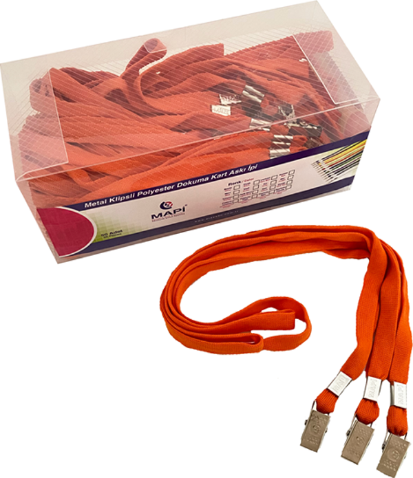 MAPİ KLİPSLİ-POLYESTER DOKUNMA K. ASKI İPİ TURUNC 50'Lİ PAKET - Image 1