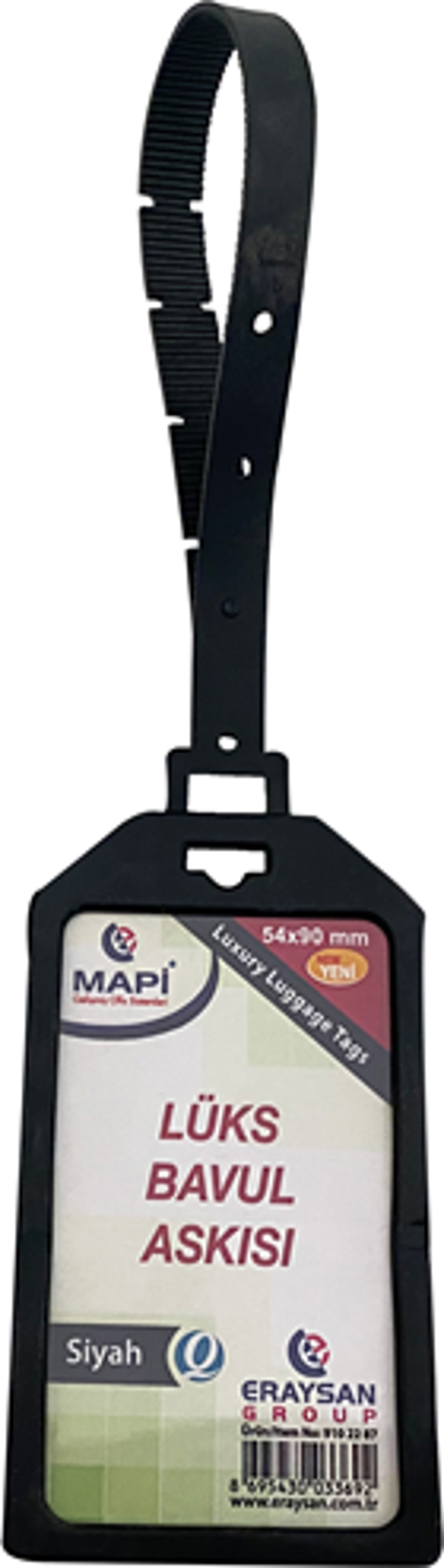 MAPİ LÜKS BAVUL ASKISI (PLASTİK) 54X90 SİYAH  TEKLİ - Image 1