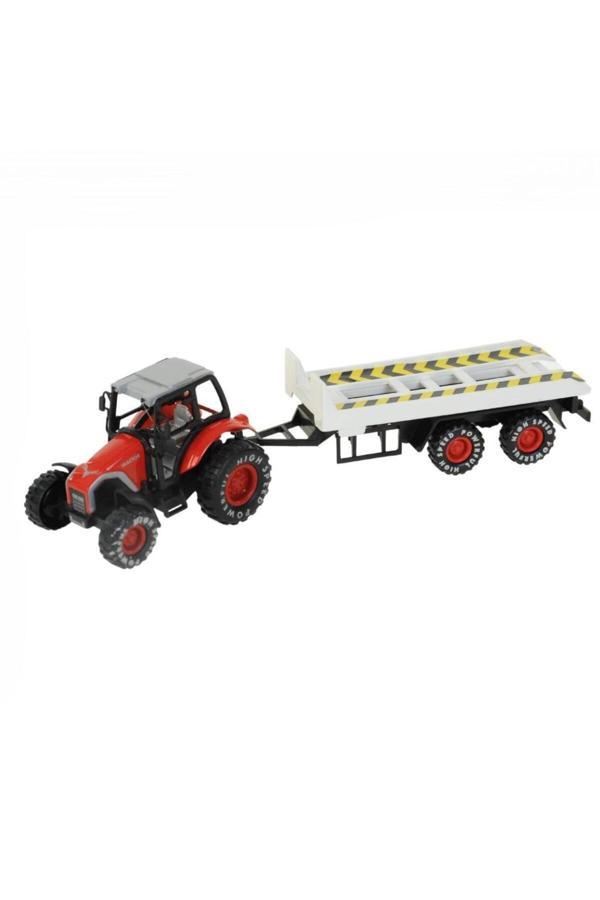 Hak-İş Oyuncak 1:43 Çekbırak Metal Gövde Römorklu Traktör - Image 1