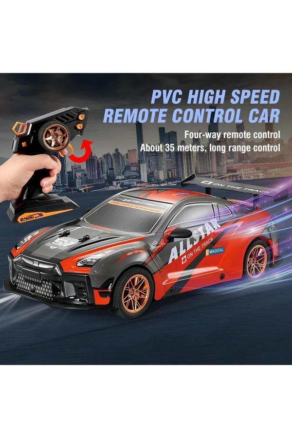 Hak-İş Oyuncak Kumandalı Şarjlı Işıklı 2.4G 1:10Pvc Hızlı Araba - Image 1
