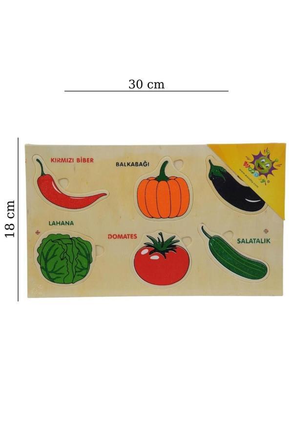 Hak-İş Oyuncak Ahşap Yapboz Sebzeler - Image 1