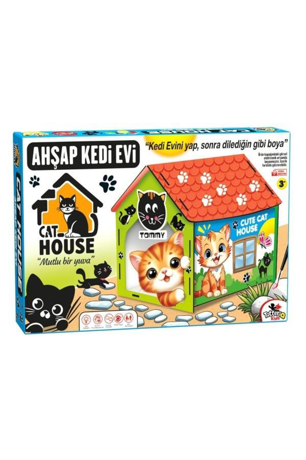 Vardem Oyuncak Ahşap Kedi Evi - Image 1