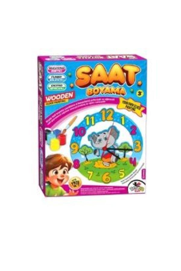 Hak-İş Oyuncak Kutulu Ahşap Saat Boyama - Image 1
