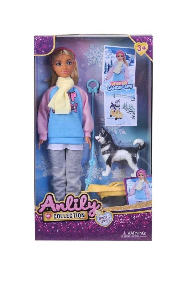 Hak-İş Oyuncak Anliliy Bebek Köpekli Kızak Seti - Image 1