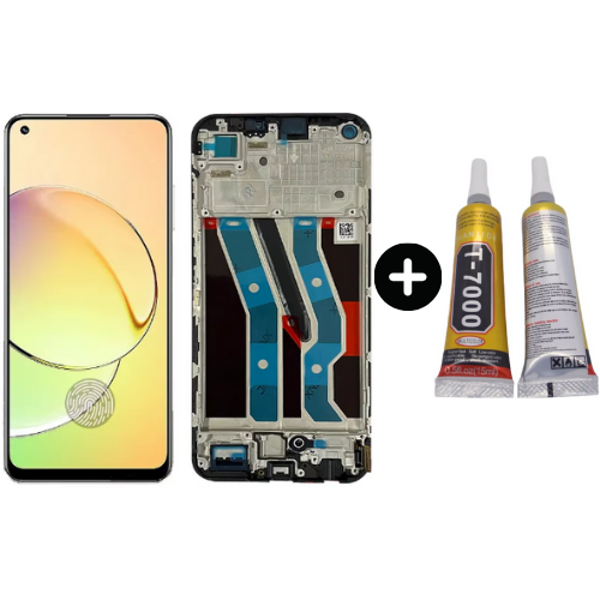 Realme 10 Uyumlu Çıtalı Servis Lcd Ekran Dokunmatik + B7000 - Image 1