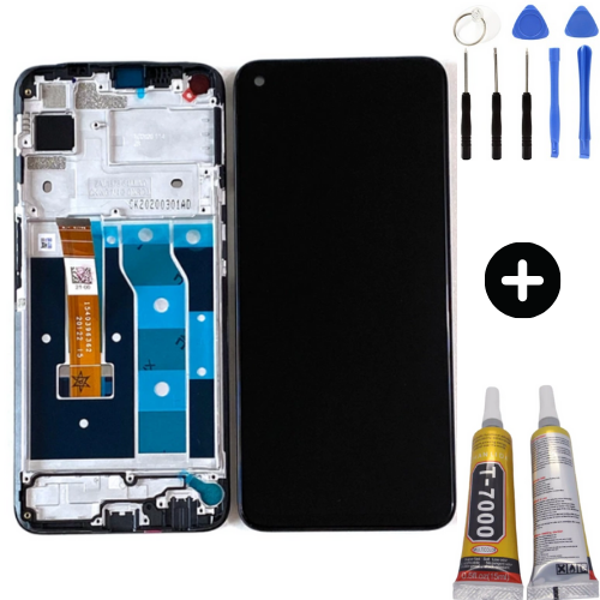 Realme 6 Rmx 2001 Uyumlu Çıtalı HK Lcd Ekran Dokunmatik + Montaj Seti - Image 1