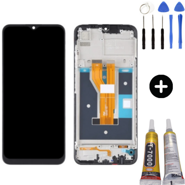 Realme C21 Uyumlu Çıtalı OLED Lcd Ekran Dokunmatik + Montaj Seti - Image 1