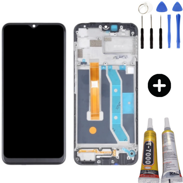 Realme C11 Rmx2185 Uyumlu Çıtalı OLED Lcd Ekran Dokunmatik + Montaj Seti - Image 1