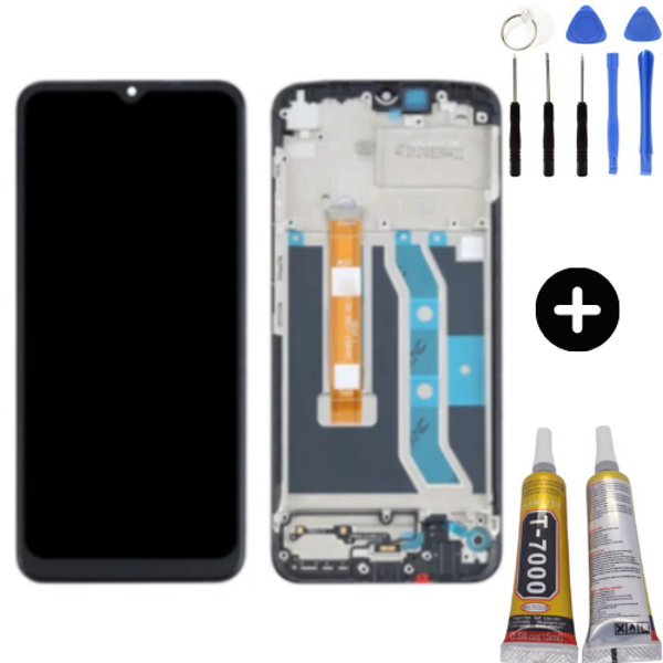 Realme C21y Uyumlu Çıtalı Servis Lcd Ekran Dokunmatik + Montaj Seti - Image 1