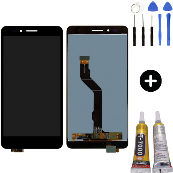 TE Huawei Honor 5X Uyumlu HK Lcd Ekran Dokunmatik Siyah + Montaj Seti - Image 1