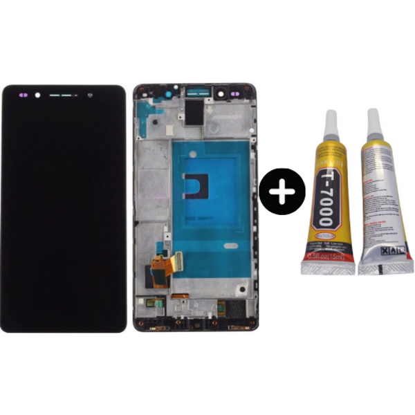 TE Huawei Honor 7 Uyumlu Çıtalı Servis Lcd Ekran Dokunmatik Siyah +B7000 - Image 1