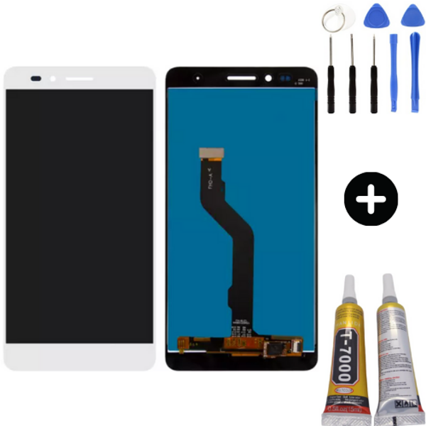 TE Huawei Honor 5X Uyumlu HK Lcd Ekran Dokunmatik Beyaz + Montaj Seti - Image 1