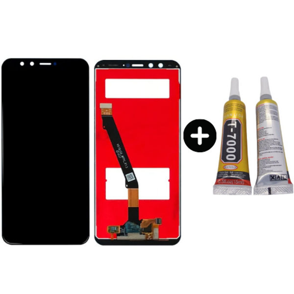 TE Huawei P Smart 2018 Uyumlu A Kalite Lcd Ekran Dokunmatik Siyah + B7000 - Image 1