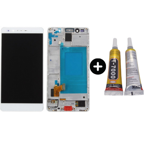 TE Huawei Honor 7 Uyumlu Çıtalı A Kalite Lcd Ekran Dokunmatik Beyaz +B7000 - Image 1