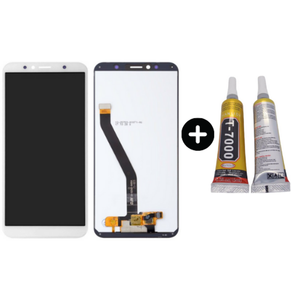 TE Huawei Y6 2018 Uyumlu A Kalite Lcd Ekran Dokunmatik Beyaz + B7000 - Image 1