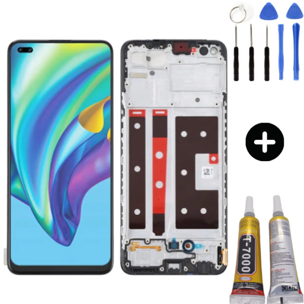TE Oppo Reno 4 Pro Çıtalı Servis Lcd Dokunmatik Ekran + Montaj Seti - Image 1