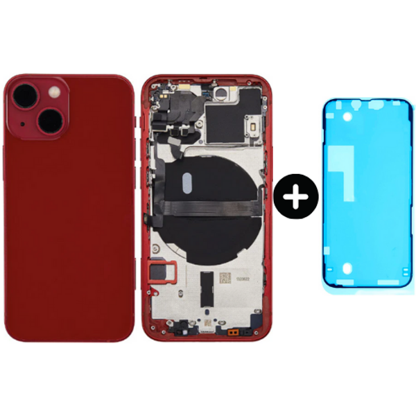  iPhone 13 Mini Uyumlu Boş Kasa Kırmızı + Sıvı Ve Toz Bandı          - Image 1