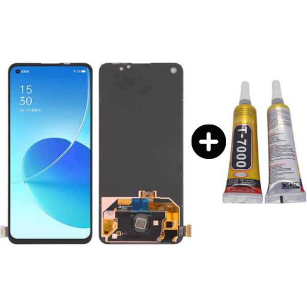 TE Oppo Reno 6 Lcd Dokunmatik Ekran + B7000 - Image 1