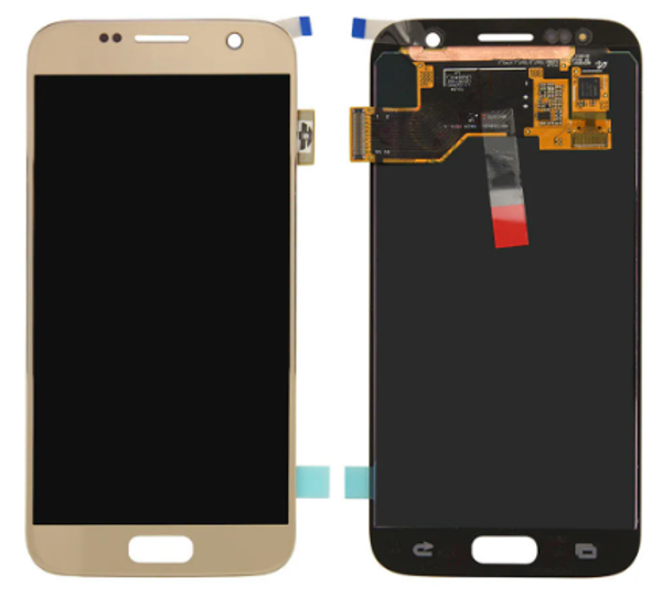 TE Samsung S7 G930F Uyumlu OLED Lcd Ekran Dokunmatik Gold - Image 1