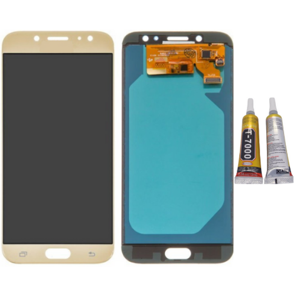 TE Samsung J7 Pro J730 Uyumlu A Kalite Lcd Ekran Gold + B7000 - Image 1