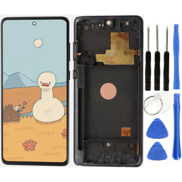 TE Samsung Note 10 Lite N770 Uyumlu Çıtalı A Kalite Lcd Ekran Siyah - Image 1