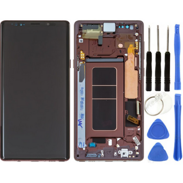 TE Samsung Note 9 N960 Uyumlu Çıtalı A Kalite Lcd Ekran Kırmızı  - Image 1