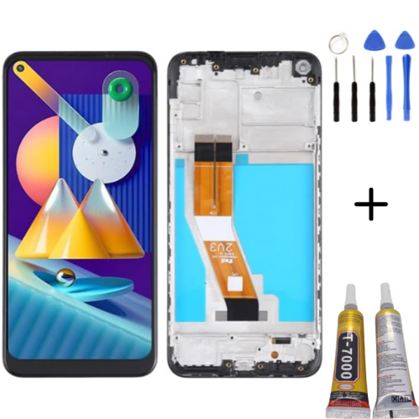 TE Samsung M11 M115 Uyumlu Çıtalı Lcd Ekran Servis + Montaj Kiti - Image 1