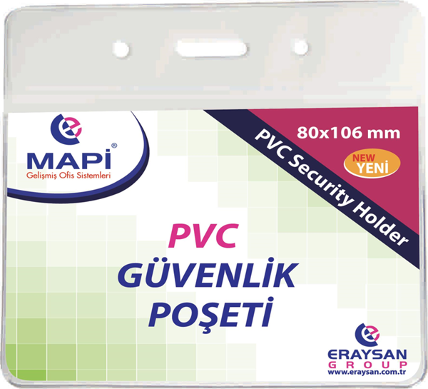 MAPİ PVC GÜVENLİK KARTI POŞETİ 80X106 100'LÜ PAKET - Image 1