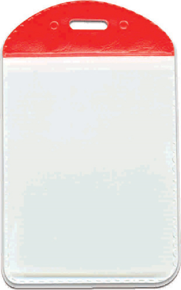 MAPİ PVC KART POSETLERİ (DİKEY) KIRMIZI SERİTLİ100'LÜ PAKET - Image 1