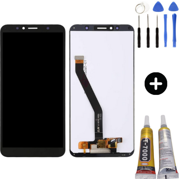 TE Huawei Honor 7A Uyumlu Servis Lcd Ekran Dokunmatik Siyah + Montaj Seti - Image 1