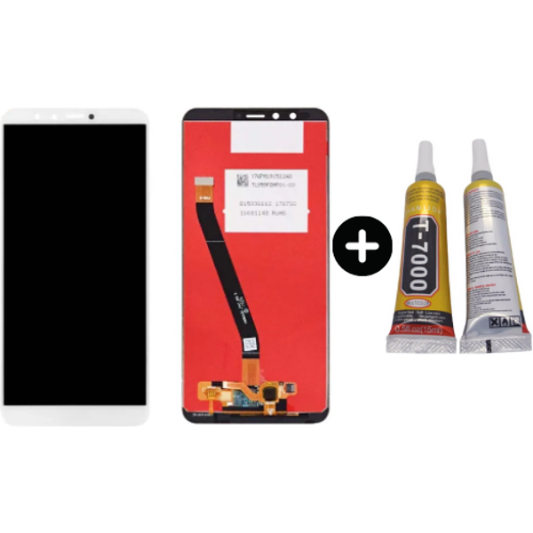 TE Huawei Y9 2018 Uyumlu HK Lcd Ekran Dokunmatik Beyaz+ B7000 - Image 1