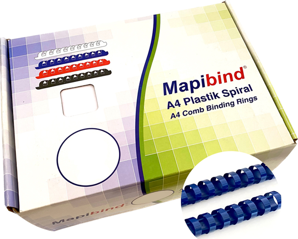 MAPİBİND 22MM PLASTİK SPİRAL LACİVERT 50 AD. - Image 1