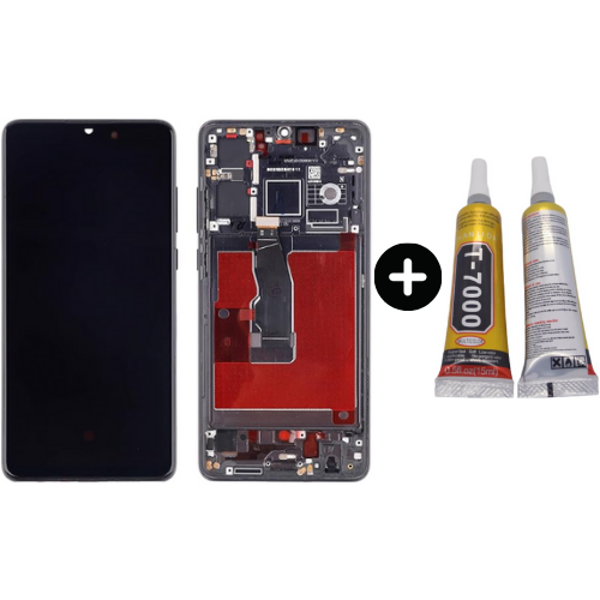 TE Huawei P30 Uyumlu Çıtalı HK Lcd Ekran Dokunmatik + B7000 - Image 1