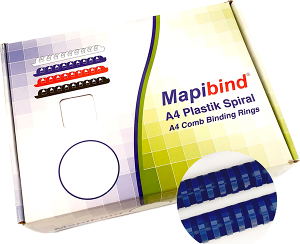 MAPİBİND 28MM PLASTİK SPİRAL LACİVERT50 AD - Image 1