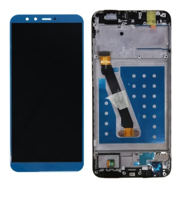 TE Huawei P Smart 2018 Uyumlu Çıtalı A Kalite Lcd Ekran Dokunmatik Mavi      - Image 1