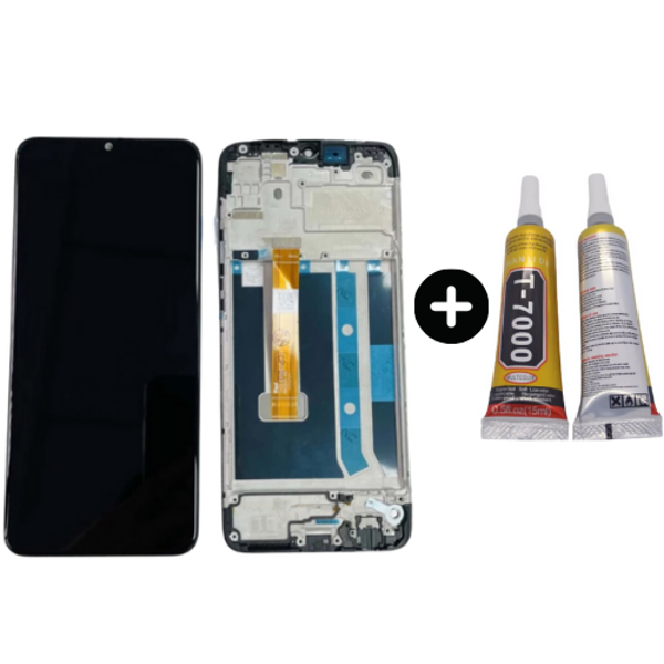 TE Oppo A15s Çıtalı A Kalite Lcd Dokunmatik Ekran + B7000 - Image 1